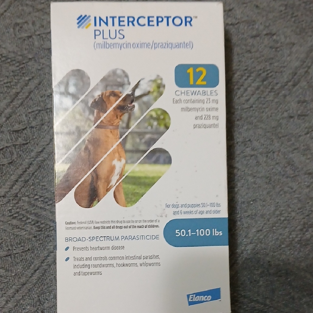Elan Interceptor Plus Dog Chewables - Blue and White